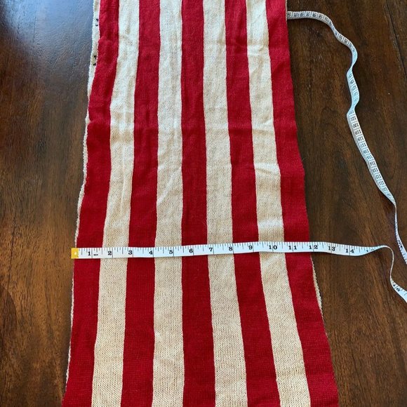 Patriotic Infinity Scarf Acrylic Red White Tan - Picture 7 of 7